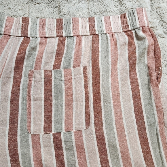 Size 4X Shorts Linen blend Boyfriend cut Pockets Elastic waistband SONOMA NWT - Picture 8 of 16